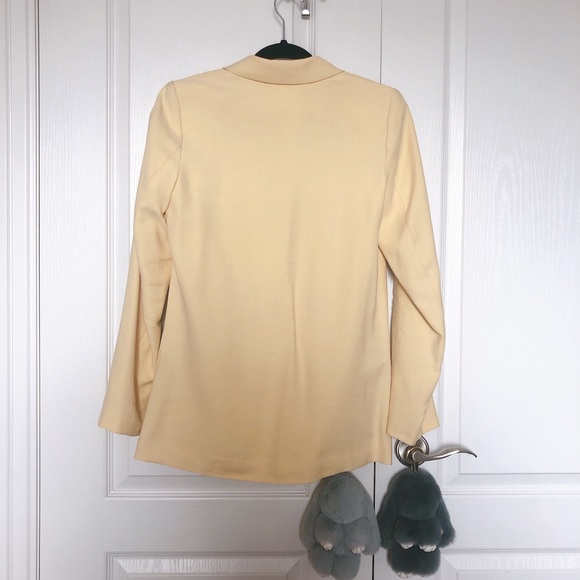 H&M flowy blazer in soft yellow - Picture 4 of 7